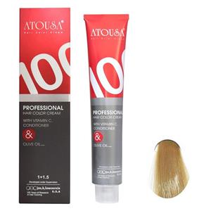 رنگ مو آتوسا شماره M10 حجم 100 میلی لیتر رنگ بلوند زیتونی یخی