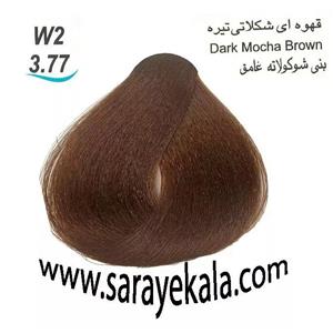 رنگ مو لورینت شماره W2 حجم 100 میلی لیتر رنگ قهوه ای شکلاتی تیره