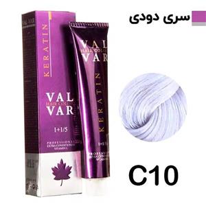 رنگ مو وال وار سری دودی شماره C10 حجم 120 میلی لیتر رنگ بلوند دودی خیلی خیلی روشن