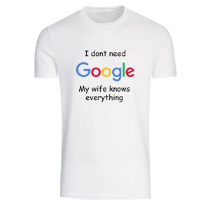 تیشرت استین کوتاه زنانه طرح گوگل کد T49 