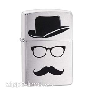 فندک زیپو مدل Mustache and Hat کد 28648 Zippo Mustache and Hat 28648 Lighter