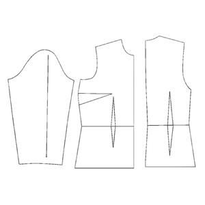 الگوی خیاطی بالاتنه و آستین زنانه متد abm کد 110 مجموعه 10 عددی