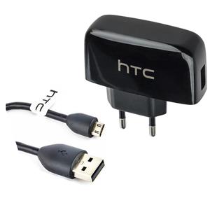 شارژر دیواری اچ تی سی مدل TC P450-EU همراه با کابل Microusb HTC TC P450-EU Wall Charger With microusb Cable