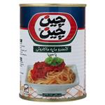 کنسرو مایه ماکارونی با سویا چین چین مقدار 380 گرم