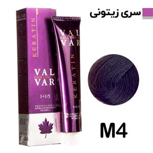 رنگ مو وال وار سری زیتونی شماره M4 حجم 120 میلی لیتر رنگ قهوه ای زیتونی روشن