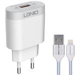 LDNIO A303Q Wall Charger with Lightning Cable