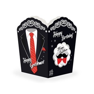 ظرف پاپ کورن طرح کروات بسته 10 عددی