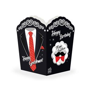 ظرف پاپ کورن طرح کروات بسته 10 عددی