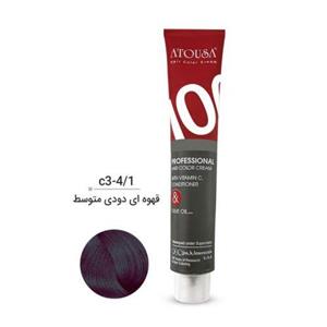 رنگ مو آتوسا شماره C3 حجم 100 میلی لیتر رنگ قهوه ای دودی متوسط