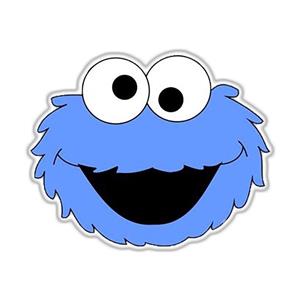 استیکر لپ تاپ طرح Cookie Monster کد 1655