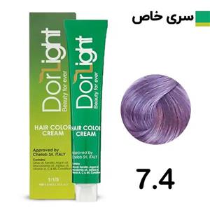 رنگ مو دور لایت شماره 7.4 حجم 100 میلی لیتر رنگ بلوند بژ