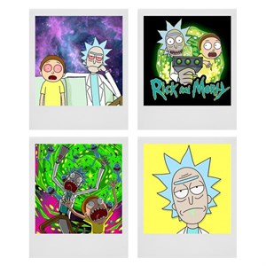 آویز تزیینی طرح RickMorty مدل P30 مجموعه 4 عددی