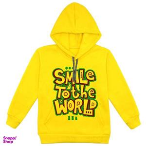 هودی پسرانه مدل F226 SMILE رنگ زرد