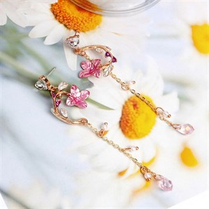 گوشواره زنانه مدل گل چهارپر کد 00667