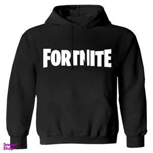 هودی پسرانه مدل فورت نایت W86 رنگ مشکی
