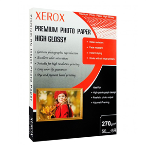 کاغذ عکس زیراکس مدل High Glossy سایز A5 بسته 50 عددی XEROX Premium Photo Paper Pack Of 