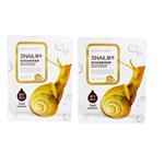 ماسک صورت هاچانا مدل snail وزن 25 گرم بسته 2 عددی