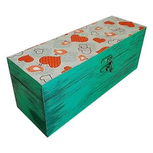 جعبه هدیه چوبی مدل فانتزی طرح قلب کد WB77