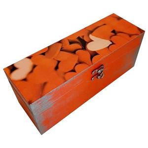 جعبه هدیه چوبی مدل فانتزی طرح قلب کد WB70