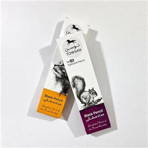 مداد مشکی توسن کد 22 بسته 12 عددی