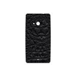 برچسب پوششی ماهوت مدل Black-Crocodile-Leather مناسب برای گوشی موبایل مایکروسافت Lumia 535