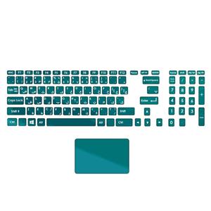 استیکر لپ تاپ مدل 41 hk به همراه برچسب حروف فارسی کیبورد