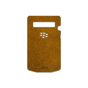 برچسب پوششی ماهوت مدل Brown-Chamois-Leather مناسب برای گوشی موبایل بلک بری Porsche Design P9981