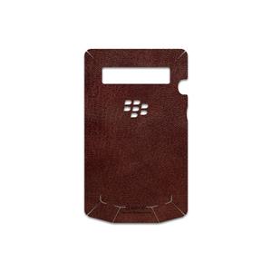 برچسب پوششی ماهوت مدل Natural-Leather مناسب برای گوشی موبایل بلک بری Porsche Design P9981