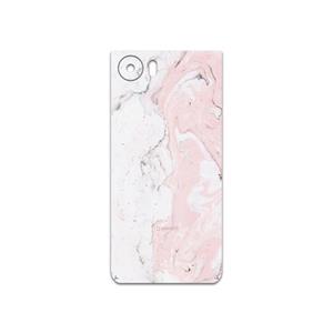 برچسب پوششی ماهوت مدل Blanco-Pink-Marble مناسب برای گوشی موبایل بلک بری Keyone-DTEK70
