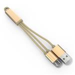 LDNIO LC89 USB To microUSB And Lightning Cable 0.13m