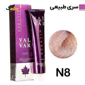 رنگ مو وال وار سری طبیعی شماره N8 حجم 120 میلی لیتر رنگ بلوند خیلی روشن