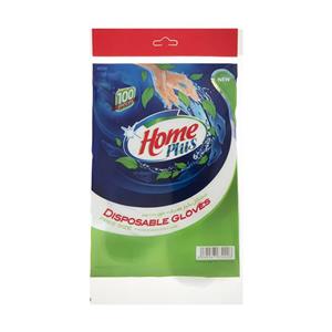 دستکش یکبار مصرف هوم پلاس کد 5130440 بسته 100 عددی Home Plus 5130440 Disposable Glove Pack of 100