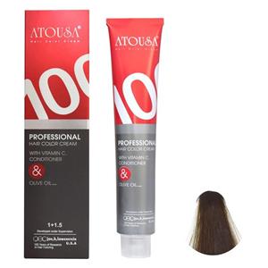 رنگ مو آتوسا شماره C4 حجم 100 میلی لیتر رنگ قهوه ای دودی روشن