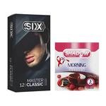 کاندوم سیکس مدل Master Classic بسته 12 عددی به همراه کاندوم شادو مدل Morning بسته 3 عددی