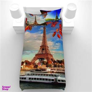 سرویس خواب مدل ایفل پاییزی یک نفره 5 تکه