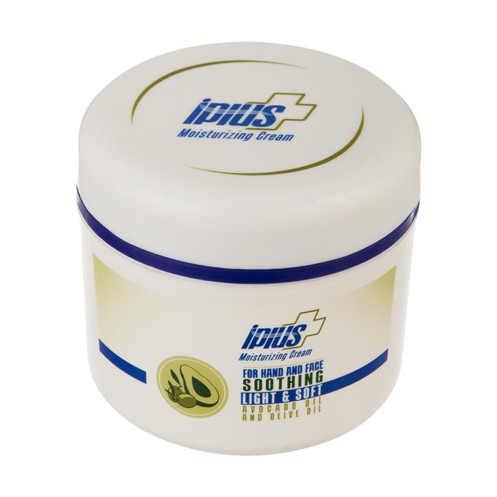 کرم مرطوب کننده دست و صورت آی پلاس حاوی روغن زیتون و روغن آووکادو