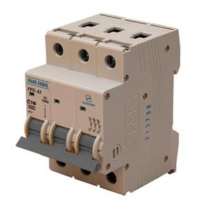 فیوز مینیاتوری سه فاز 16 آمپر پارس فانال مدل C16 بسته 4 عددی