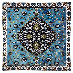 رومیزی مدل مخمل طرح کاشی کد 08