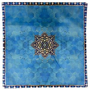 کوسن مخمل طرح کاشی کد 03