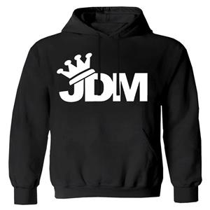 هودی پسرانه مدل W56 JDM رنگ مشکی