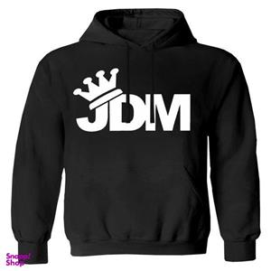 هودی پسرانه مدل W56 JDM رنگ مشکی