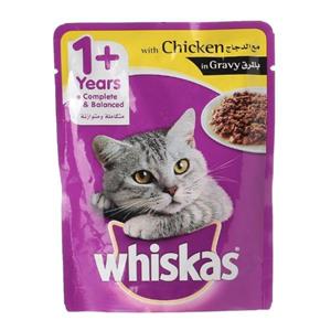 پوچ گربه ویسکاس مدل chicken in gravy وزن 85 گرم