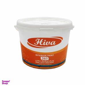 رنگ نیم پلاستیک سفید هیوا مدل 203 حجم 4.6 لیتر