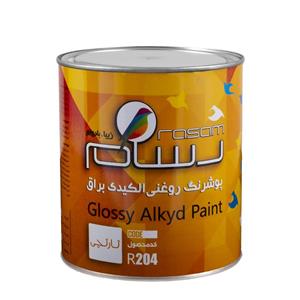 پوشرنگ روغنی آلکیدی نارنجی رسام کد R204 حجم 3.78 لیتر