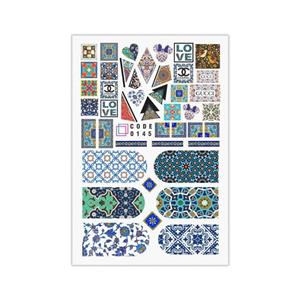 برچسب لنز ناخن مدل کاشی فانتزی کد 145