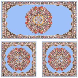 ست رومیزی سه تکه طرح ترمه کد 9920.10