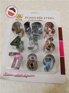 کاتر شیرینی پزی طرح اعداد انگلیسی مدل pe390 مجموعه 10 عددی