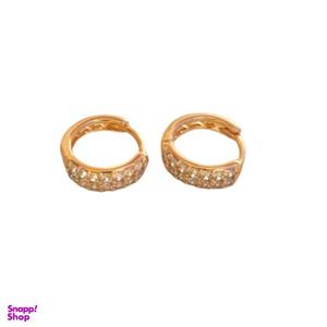 گوشواره زنانه ژوپینگ مدل حلقه ای نگینی کد E10