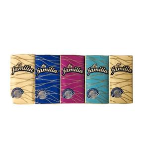 دستمال کاغذی جیبی 10 برگ فامیلا مدل super strang label بسته 5 عددی