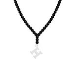 گردنبند نقره زنانه هایکا مدل حرف لاتین H کد n ha1-134